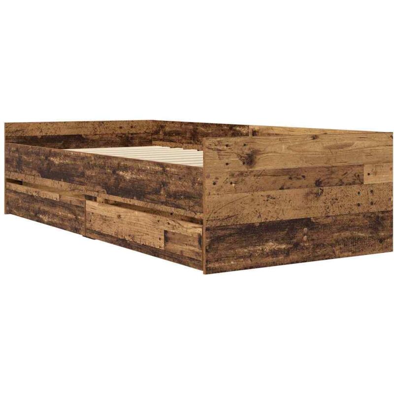 Bettrahmen Altholz 90 X 200 Cm Massives Kiefernholz Vidaxl