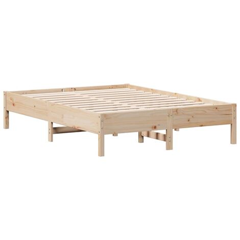 Bettgestell ohne Matratze 120x190 cm aus massivem Kiefernholz