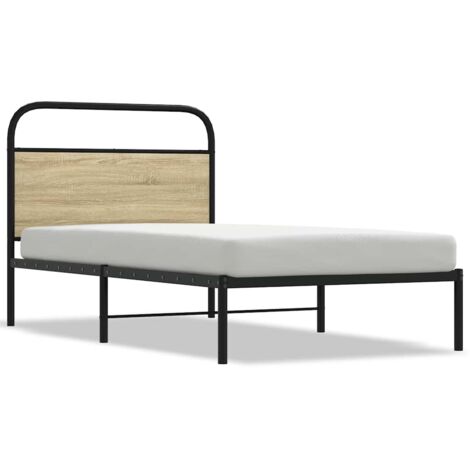 Bettgestell ohne Matratze 90x190 cm Sonoma-Eiche Holzwerkstoff vidaXL