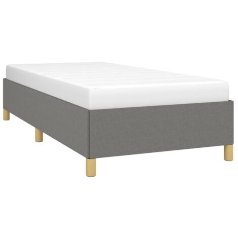 Bettgestell ohne Matratze Dunkelgrau 100x200 cm Stoff vidaXL