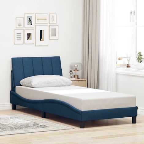 Bettgestell ohne Matratze "Hanko" Blau 80x200 cm Stoff vidaXL