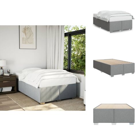 Bettgestell ohne Matratze Hellgrau 120x200 cm Stoff - Bettgestell - Bettgestelle - Bett - Betten