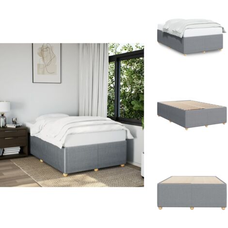 Bettgestell ohne Matratze Hellgrau 120x200 cm Stoff - Bettgestell - Bettgestelle - Bett - Betten