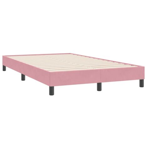 Bettgestell ohne Matratze Rosa 120x220 cm Samt vidaXL