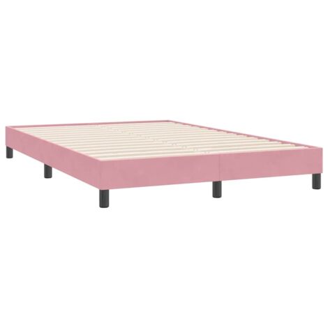 Bettgestell ohne Matratze Rosa 160x220 cm Samt vidaXL