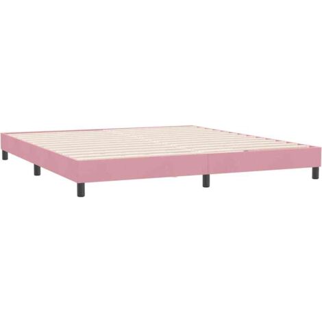 Bettgestell ohne Matratze Rosa 180x210 cm Samt vidaXL