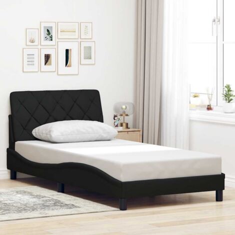 Bettgestell ohne Matratze Schwarz 100x200 cm Stoff vidaXL