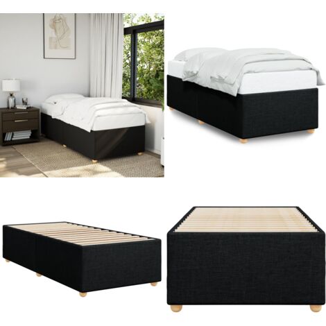 Bettgestell ohne Matratze Schwarz 80x200 cm Stoff - Bettes - Doppelbett - Boxspringbetten - Schlafsofa - Bettwäsche - Home & Living