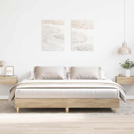 Bettgestell ohne Matratze Sonoma-Eiche 160x200 cm Holzwerkstoff vidaXL