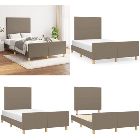Bettgestell ohne Matratze Taupe 120x200 cm Stoff - Bettsofa - Boxspringbetten - Lattenrost - Doppelbett - Einzelbett - Home & Living