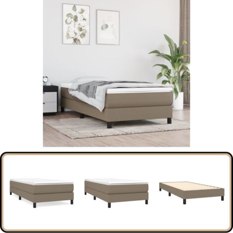 Bettgestell ohne Matratze Taupe 80x200 cm Stoff - Bettes Gestell - Doppelbett - Lattenrost - Schlafzimmer Möbel - Boxspringbetten