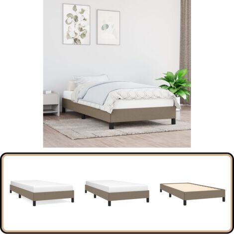 Bettgestell ohne Matratze Taupe 80x200 cm Stoff - Bettrahmen - Doppelbett - Lattenrost - Schlafzimmermöbel - Boxspringbetten