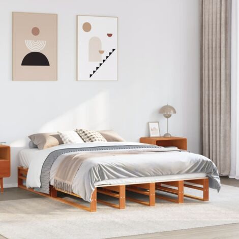 Bettgestell ohne Matratze, Wachsstuhl, 140x200cm, aus massivem Kiefernholz