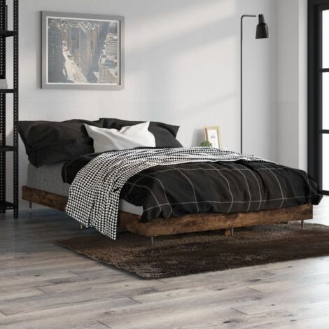 Bettgestell Raucheiche 120x190 cm Spanplatte