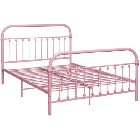 Bettgestell Rosa Metall 120x200 cm vidaXL