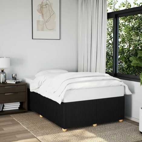 Bettgestell schwarz 120x190 cm Stoff