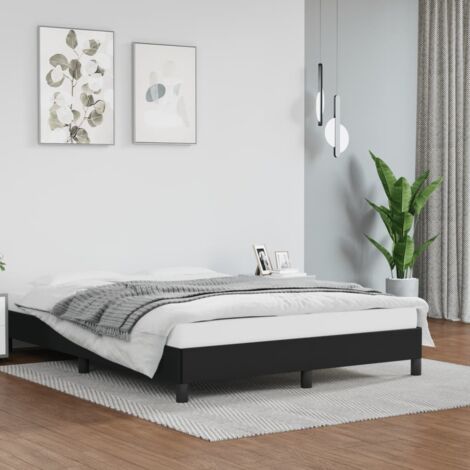 Bettgestell Schwarz 140x200 cm Kunstleder vidaXL