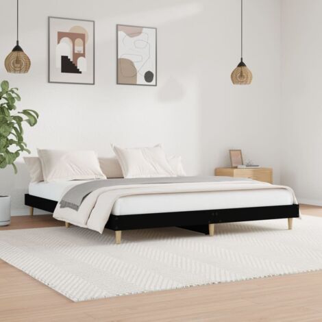 Bettgestell Schwarz 150x200 cm Holzwerkstoff vidaXL