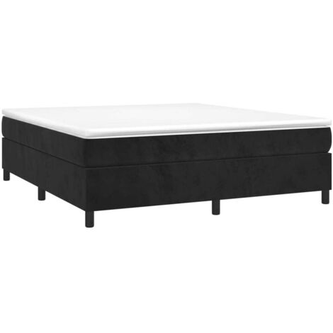 Bettgestell Schwarz 180 x 200 cm Samt