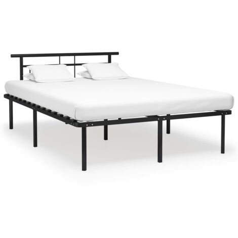 Bettgestell Schwarz Metall 140x200 cm
