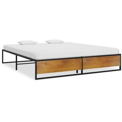 Bettgestell Schwarz Metall 140x200 cm