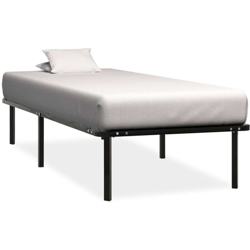 Bettgestell Schwarz Metall 90×200 Cm Vidaxl
