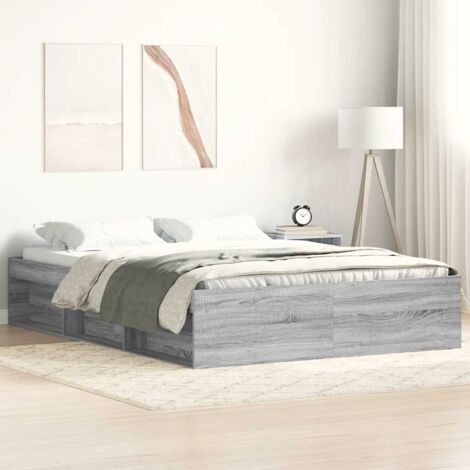 Bettgestell Sonoma Grau 140x190 cm