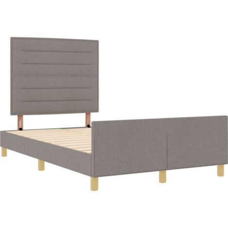 Bettgestell Taupe Stoff 140x190 cm vidaXL
