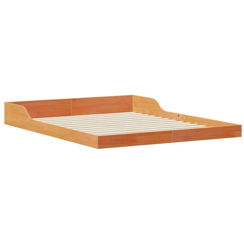 Bettgestell Wachsbraun 160 X 210 Cm Massivholz Kiefer Vidaxl