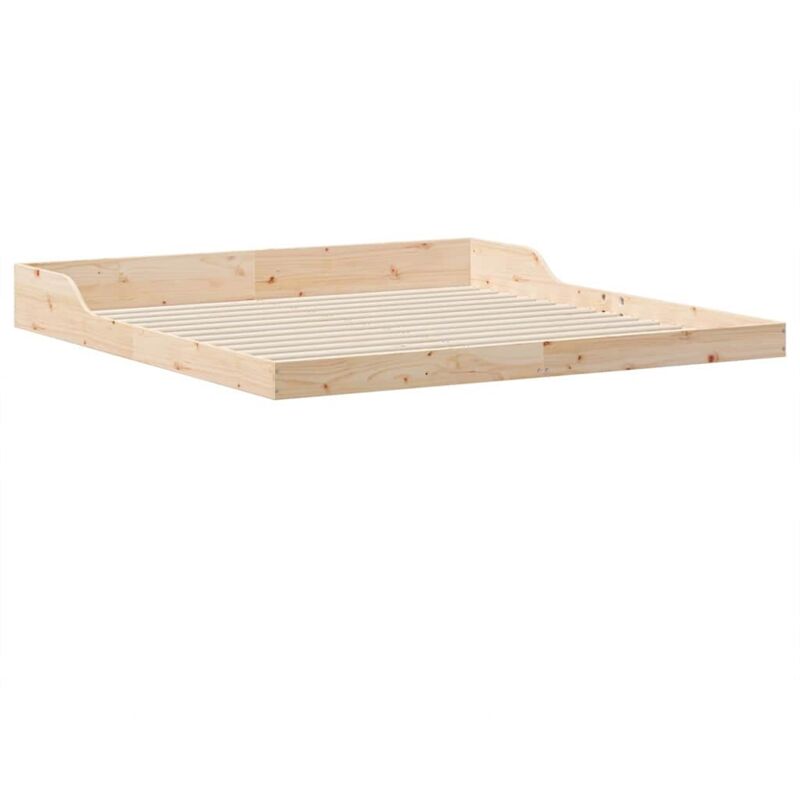 Bettrahmen Braun 200 X 200 Cm Massives Kiefernholz Vidaxl