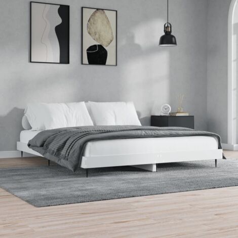 Bettgestell weiß 120x200 cm aus Spanplatte