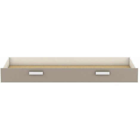 Bettkasten Lou auf 6 Rollen 90*200 Bett B 198 cm H 18 cm T 93 cm weiß - braun