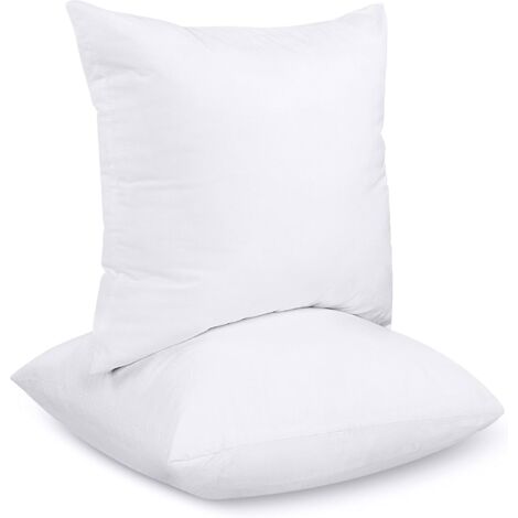 Bettwäsche Kissenbezüge 30x30 cm (4er Set), Kissenhüllen, Innenkissen, Kissenfüllung (Weiß)