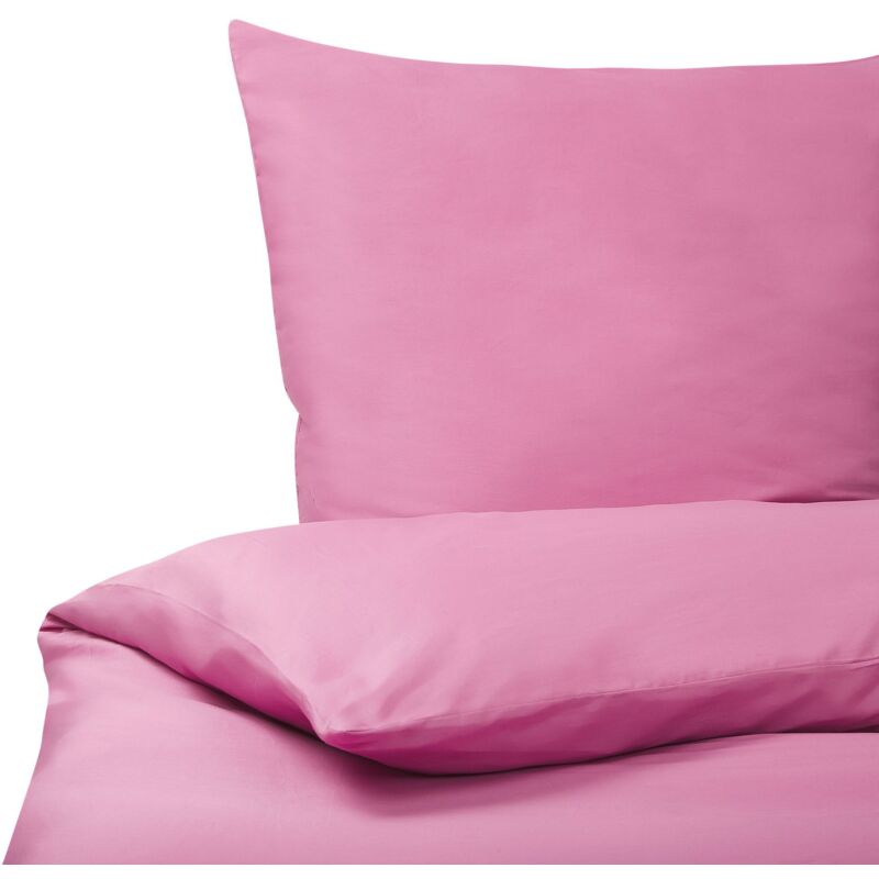 Beliani Bettwäsche-set Harmonridge Baumwollsatin 220 X 240 Cm Rosa