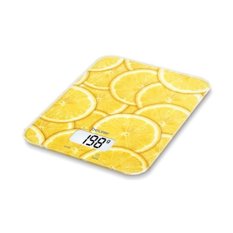 Beurer - Bilancia da cucina 5kg-1gr Disp.digitale fantasia Lemon