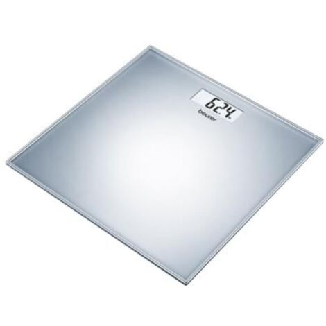 BEURER Báscula personal hasta 180kg cristal pantalla LCD plata SR GS1