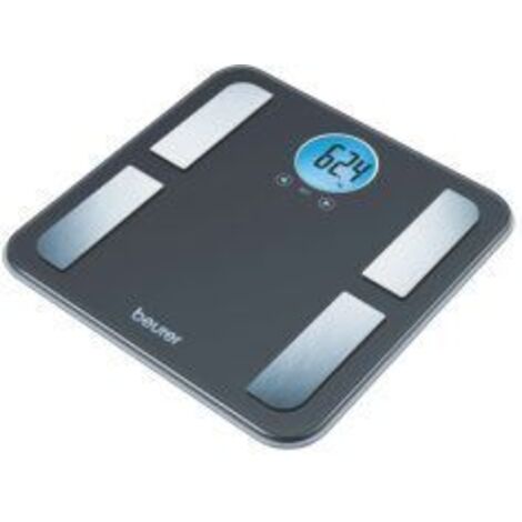 Beurer BF195 - Báscula de baño diagnóstica con pantalla LED azul, color negro