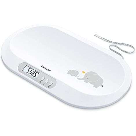 BEURER bilancia per bambini b.20kg 5gPart Bluet. Tara LCD incl. nastro di misurazione b.150cm BY 90