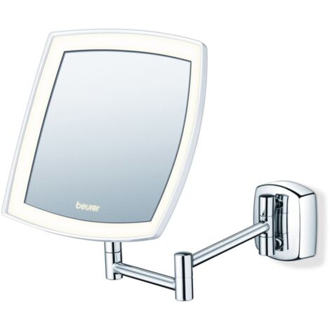 Specchio Trucco LED Da Parete Con Ingrandimento 30X E Luce (21,6 Cm) - Design Cromato Moderno - 3