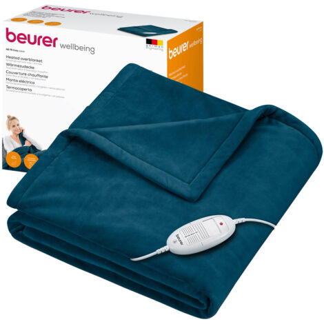 Beurer HD 75 Termocoperta Morbida Coperta Riscaldata 6 Livelli Lavabile in Lavatrice 180 x 130 cm Ocean