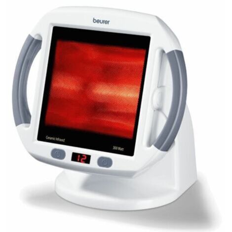 Beurer IL 50 Infrared Heat Lamp 300W for Treating Colds and Muscle Tension with Adjustable Shade - White