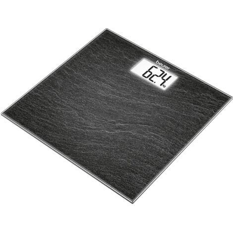 BEURER Personenwaage bis 150kg Glas LCD-Anzeige slate GS 203 SLATE