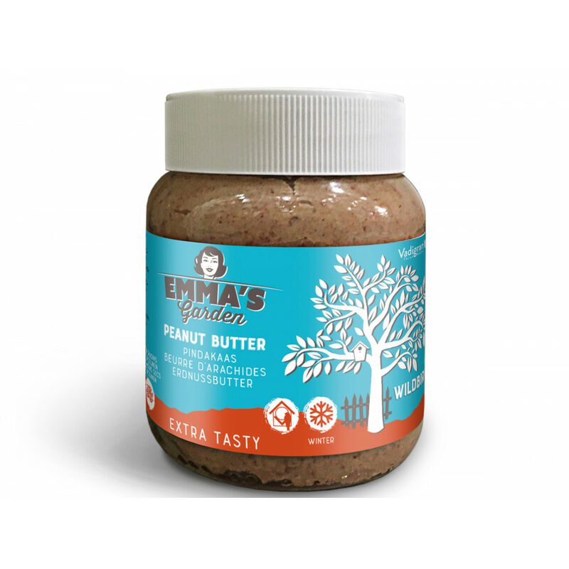nourriture oiseaux, beurre d'arachides avec des raisins secs pot de 360 grammes. - emma's garden