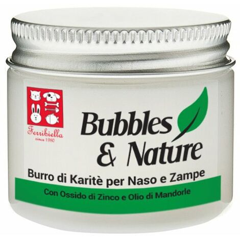 Beurre de karité avec oxyde de zinc et huile d'amande pour le nez et les pattes des chiens 50 ml