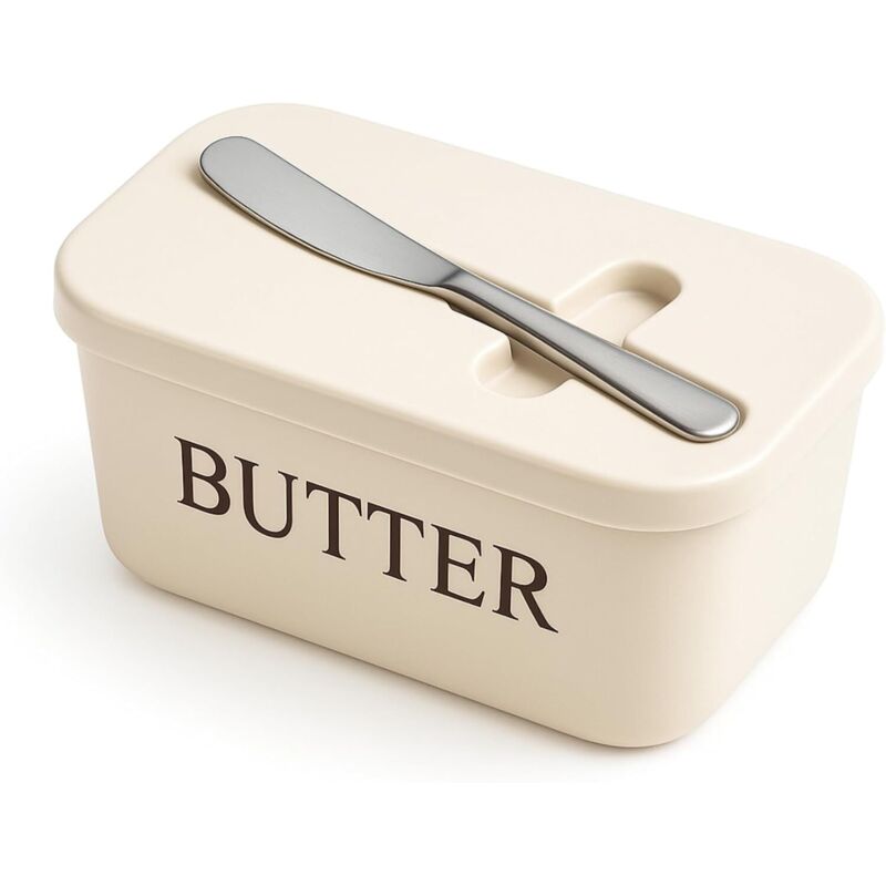 Beurrier avec Couteau à Beurre Offert Boite à Beurre pour le Frigo avec Couvercle Grand Beurrier Hermétique pour Beurre 250gr 500gr Porte Beurre