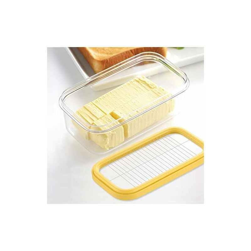 Briday - Beurrier Beurrier avec couvercle scellé et coupe-trancheuse pour une coupe et un stockage faciles, sans BPA, boîte à beurre Cheese Kee