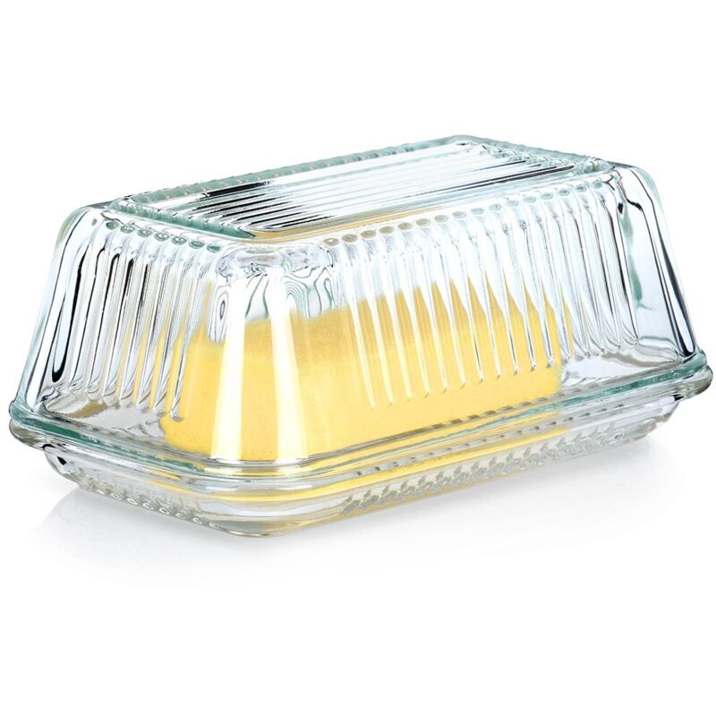 Beurrier en verre, beurrier, récipient à beurre, VILDE 139610