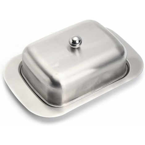 AT98 Beurrier inox avec couvercle 115x225x h.65mm Beurrier