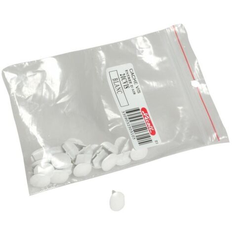 Beutel mit 20 NICOLL-Schraubenabdeckungen - weiß - 20CVIS