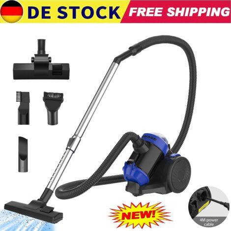 Beutelloser Staubsauger mit HEPA-Filter für Hartböden, Teppiche und Autos, 3600W